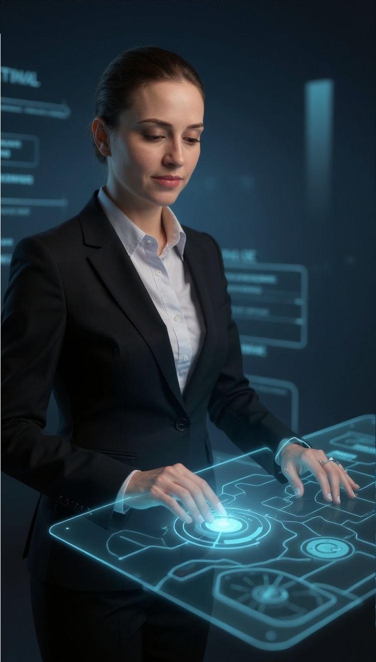 Abstract visualization representing digital transformation and connected systems